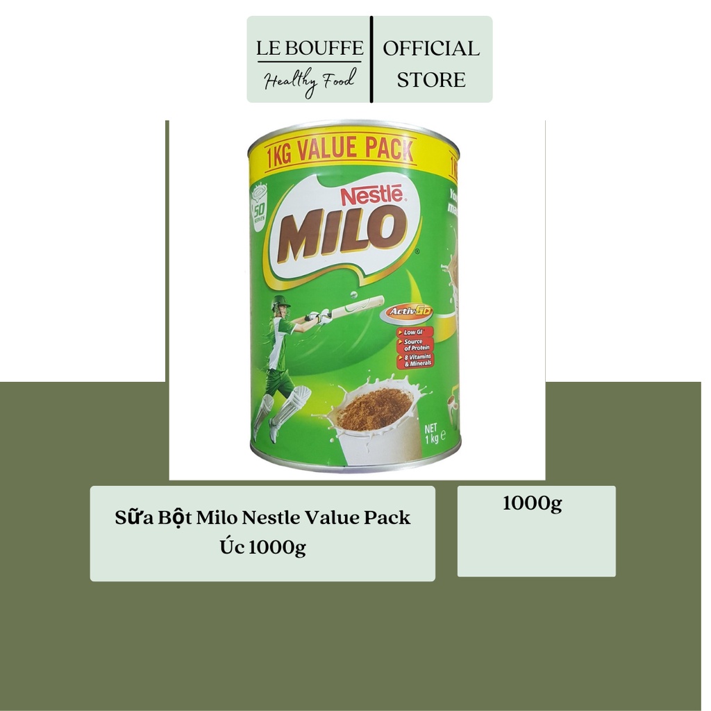 Sữa bột milo nestle value pack úc 1000g
