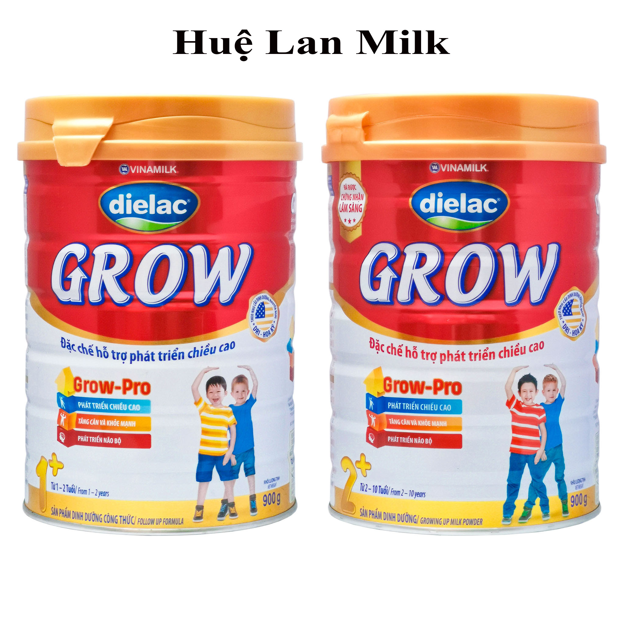 SỮA BỘT DIELAC GROW 1+/2+ 900G - Huệ Lan Milk
