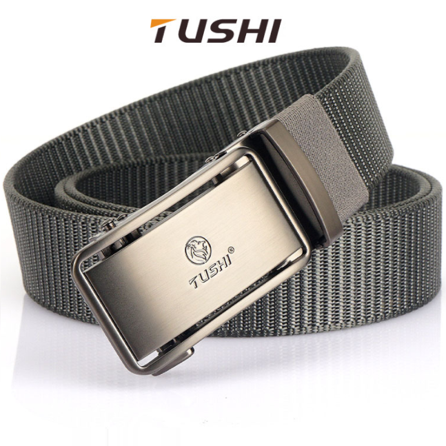 Dây nịt Nam_vải dù_Tushi V68 sang trọng, tinh tế_Khóa tự động Hợp kim không gỉ chắc chắn, tiện lợi - Thắt lưng Nam vải Canvas cao cấp