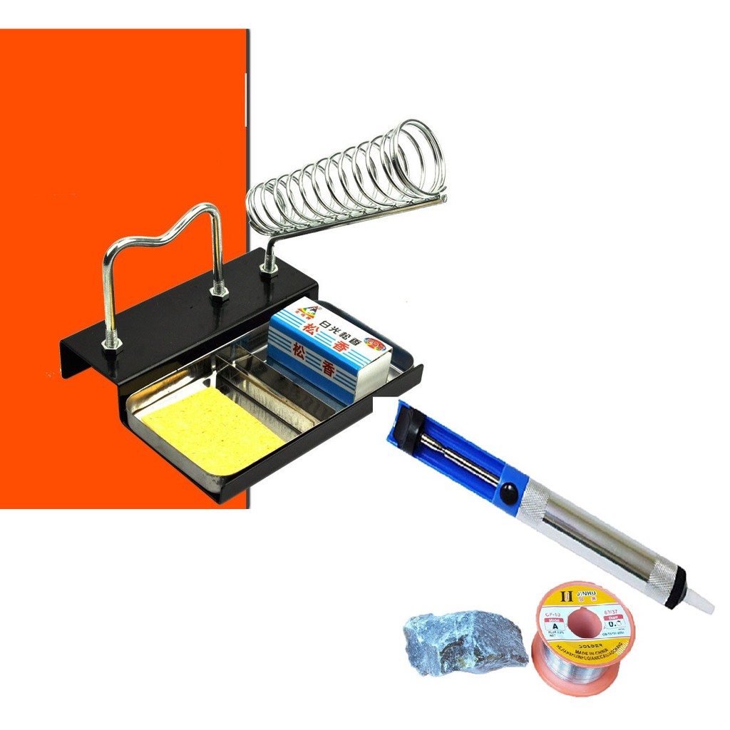 Giá đỡ, đế gác que hàn, mỏ hàn, máy hàn điện mini hoặc thiếc hàn nhựa thông hoặc ống hút thiếc