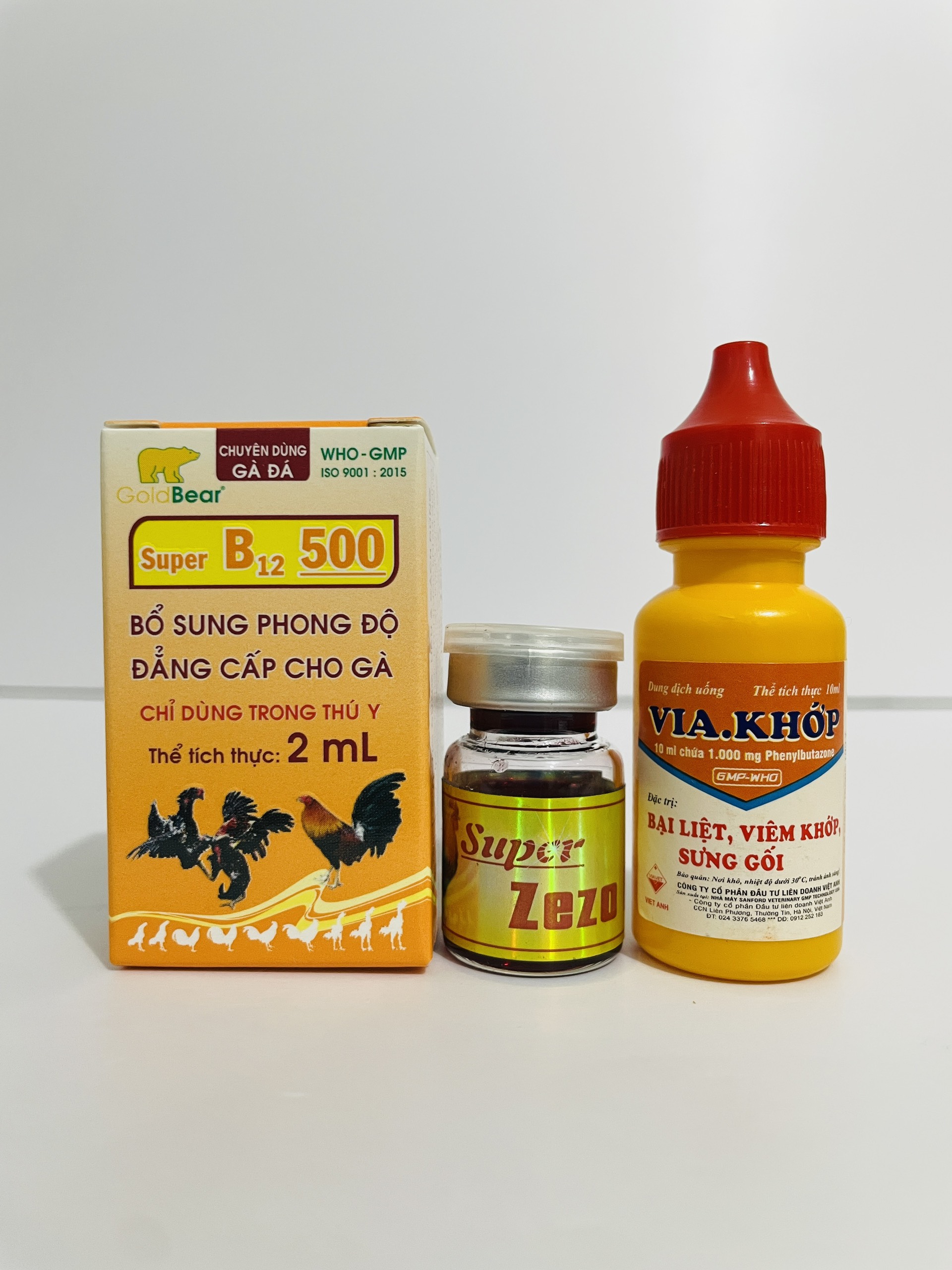 COMBO 3 CHAI CHỮA TÉ GIÓ, BẠI LIỆT CHO GÀ ĐÁ (TẶNG KÈM KIM CHÍCH) (SUPER ZEZO FF - VIA KHỚP - SUPER 