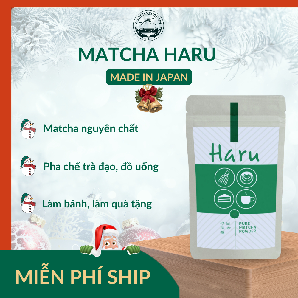 Bột Matcha Haru Nhập Khẩu Chính Hãng Nhật Bản, Dùng Pha Chế Đồ Uống , Làm Bánh, Trà Đạo