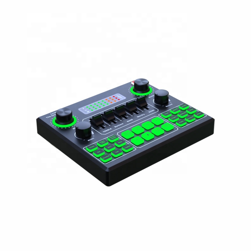 Upingi-Sẵn Sàng Để Tàu Sống V9S Mic Đầu Vào Âm Thanh Mixer Giao Diện Điều Khiển Mini Âm Thanh Cardc474or