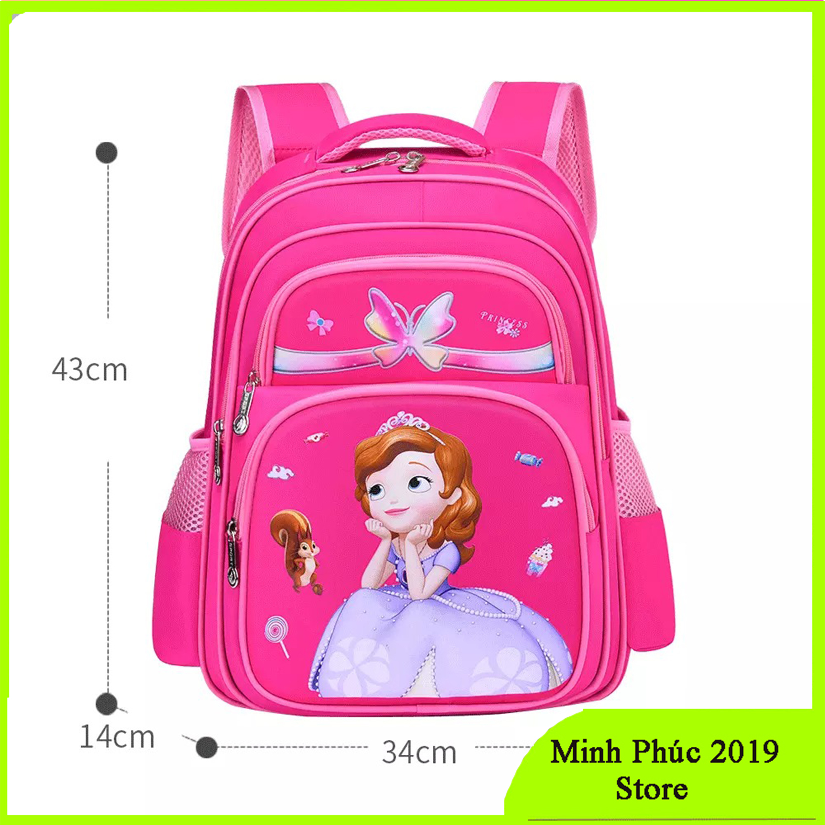 [LOẠI ĐẸP] Balo học sinh chống gù lưng, chống nước chống thấm siêu nhẹ, Balo Cho Bé, Túi Bé Gái hình công chúa Sofia cho bé từ lớp 3 đến lớp 7, cặp tiểu học, trung học