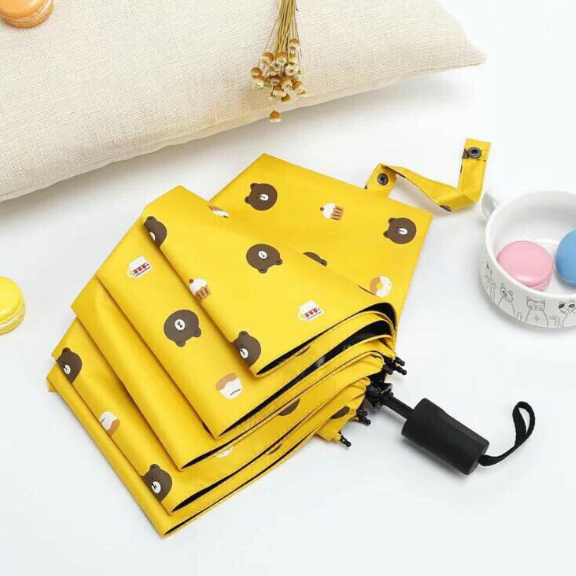 CÂY DÙ GẤP GỌN 8 NAN THÉP CHỐNG TIA UV HÌNH GẤU DỄ THƯƠNG (Nhiều màu) -   [ Dù ô gấp đi mưa #Dù che nắng chống tia UV # Ô dù học sinh dễ thương]