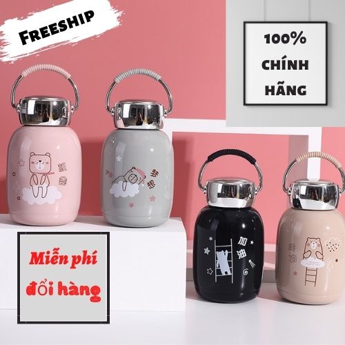 Bình giữ nhiệt mini cầm tay cao cấp, có quai cầm vô cùng tiện lợi
