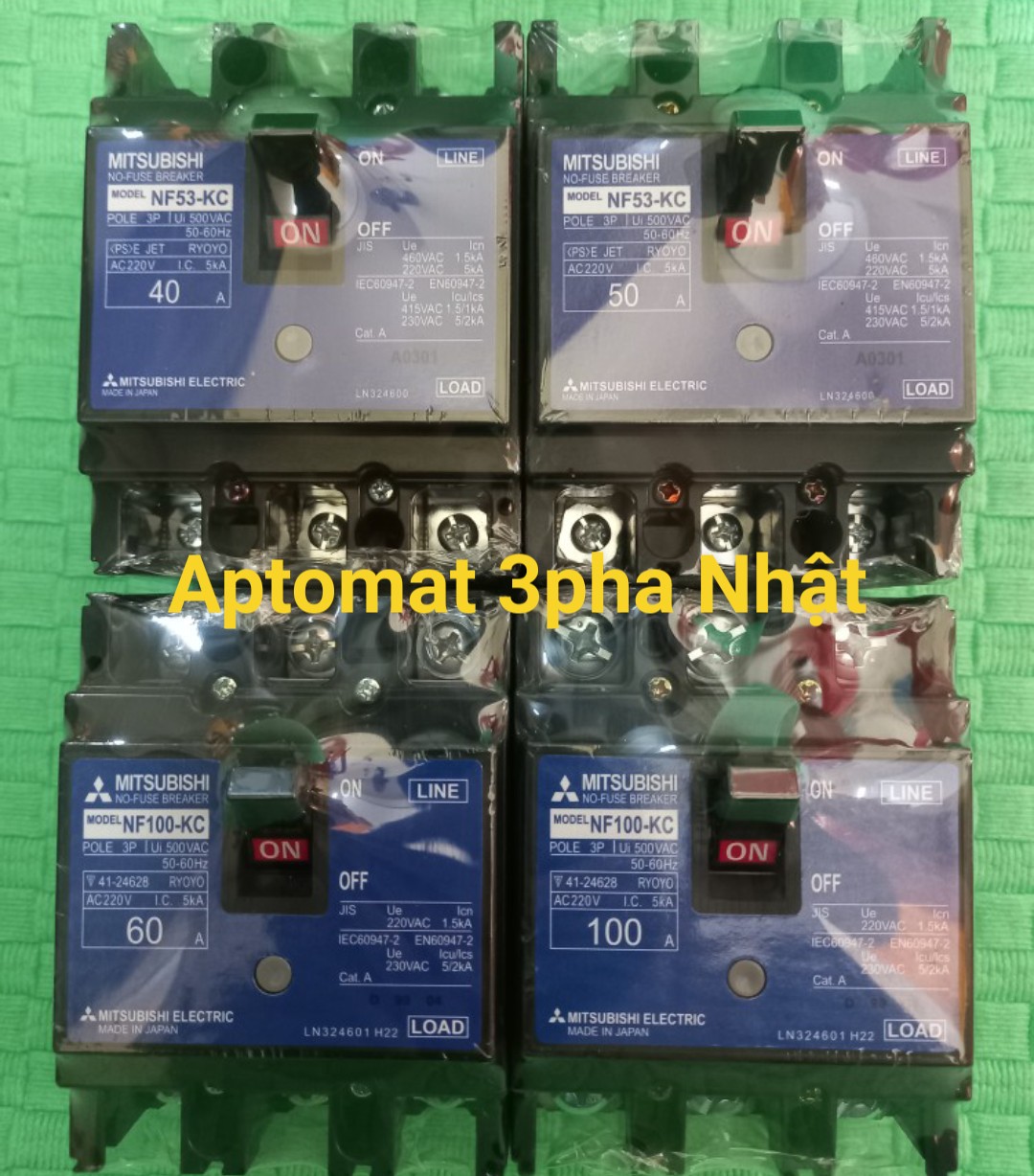Cb 3 pha nhật 40a đến 100a nội địa nhật 380v