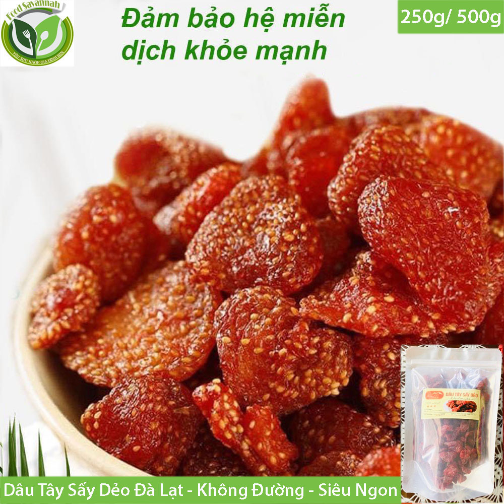 Dâu tây sấy dẻo đà lạt/ thái lan không đường hàng ngon loại 1 - giá cực rẻ, dâu tây đà lạt/ dâu tây thái lan, thơm ngon dẻo dẻo, chua ngọt tự nhiên, dâu tây sấy lạnh, món ăn vặt dinh dưỡng cho bà bầu được ưa chuộng nhất, đặc sản đà lạt