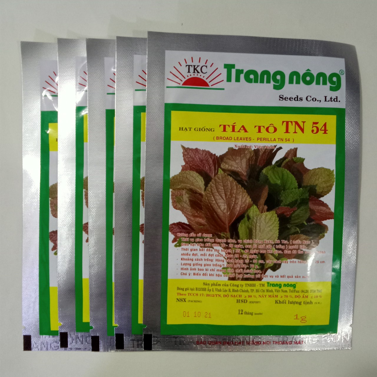 Hạt giống Tía Tô Trang Nông - TN 54 - 1g