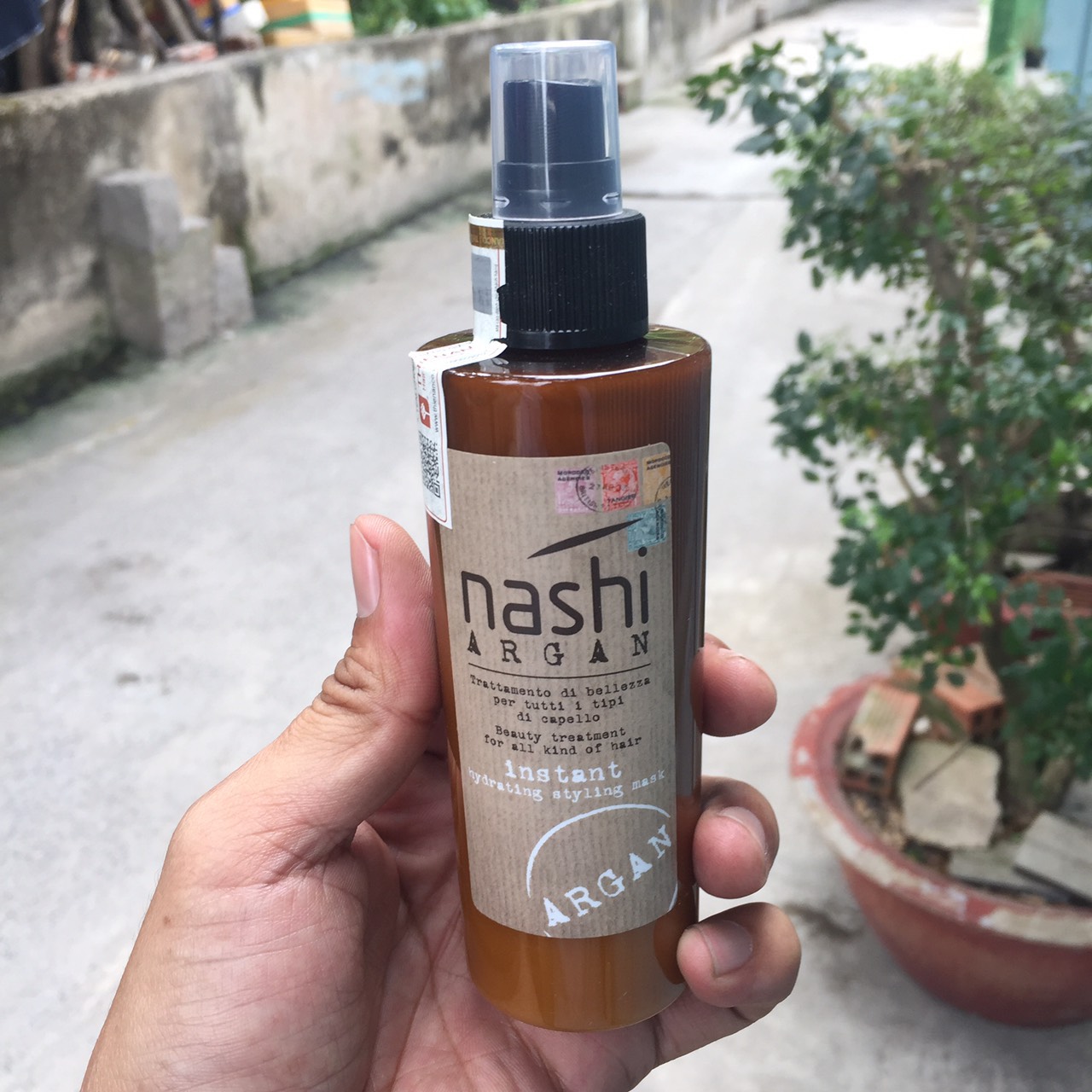 [HCM]Xịt dưỡng xả khô NASHI ARGAN HYDRATING Ý dành cho tóc khô xơ 150ml