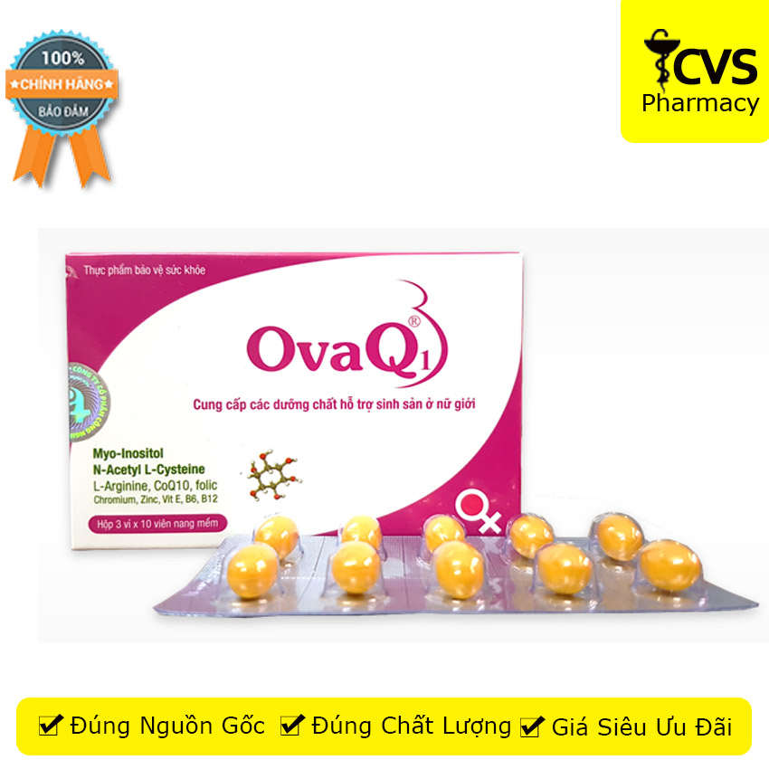 OvaQ1 - Bổ sung các chất cần thiết cho phụ nữ trong giai đoạn trước khi mang thai - Hộp 30 viên - CVS Pharmacy