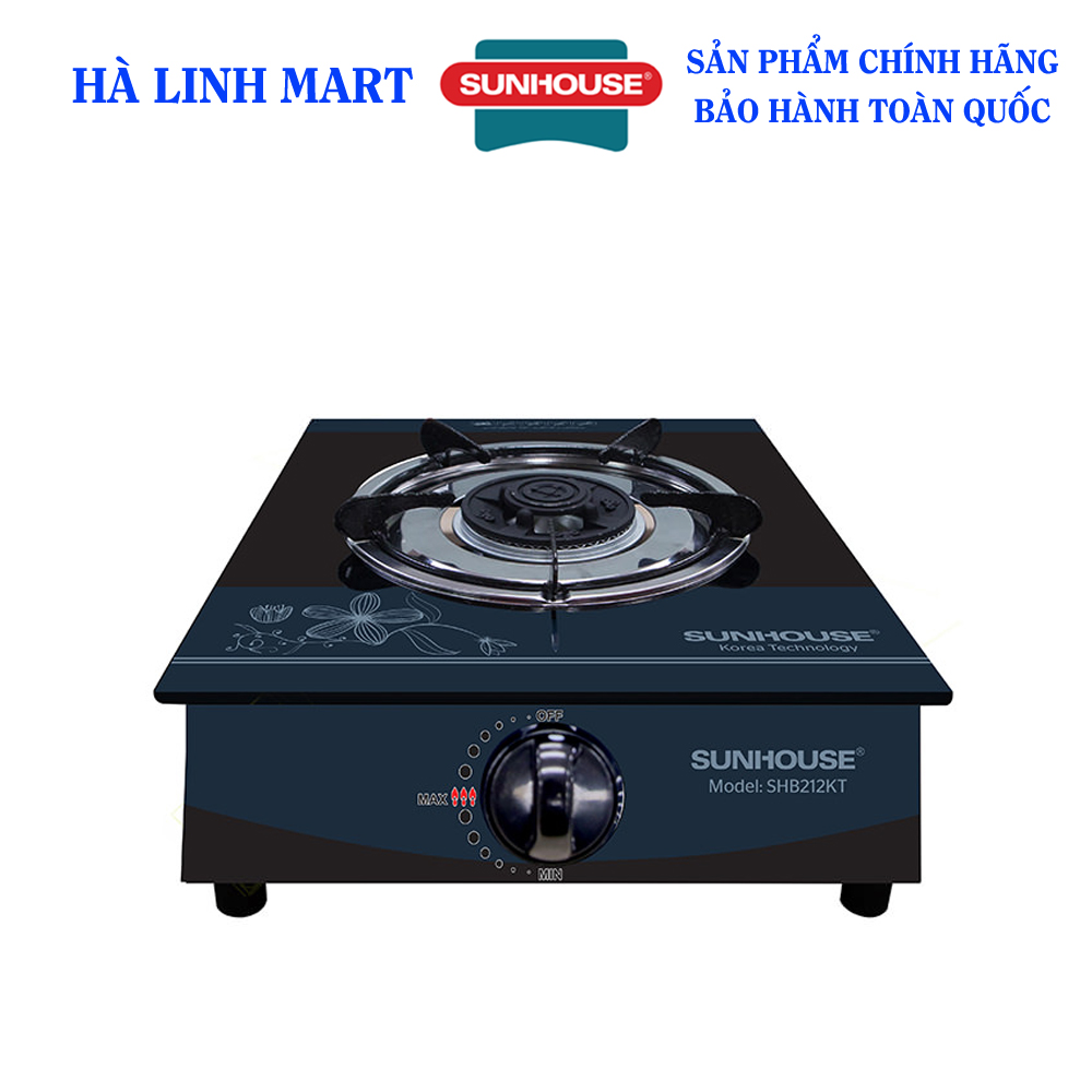 Bếp gas dương đơn kính họng thường sunhouse shb212kt - bếp ga đơn mặt kính