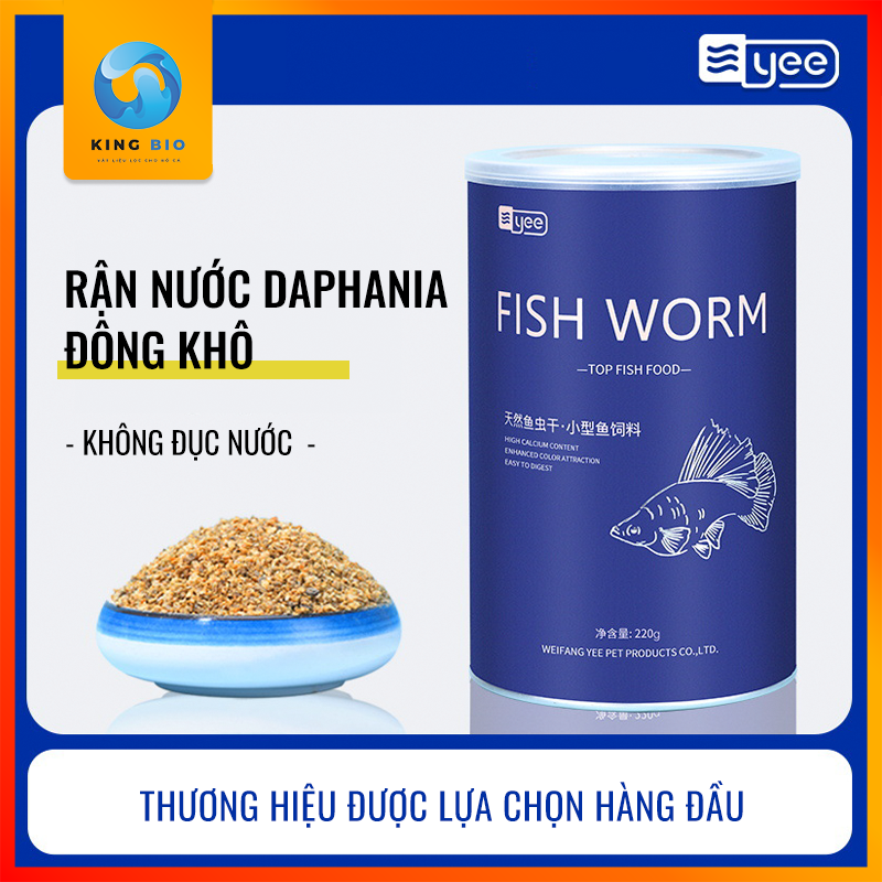Bobo sấy khô Yee Fish Worm thức ăn đạm cao, giàu dinh dưỡng cho cá cảnh.
