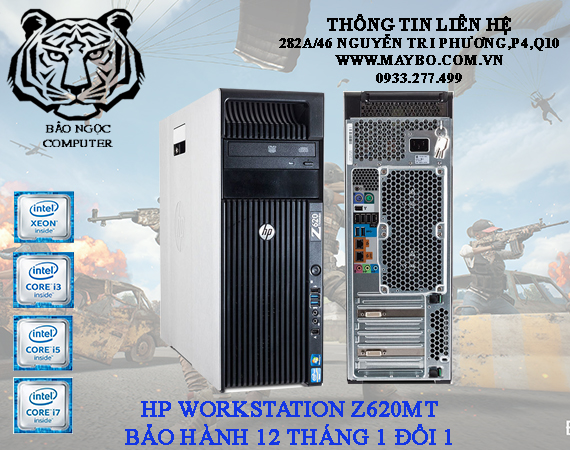 Máy Bộ HP Workstation Z620MT. . (2x E5-2660/32G/128GB/K2000)