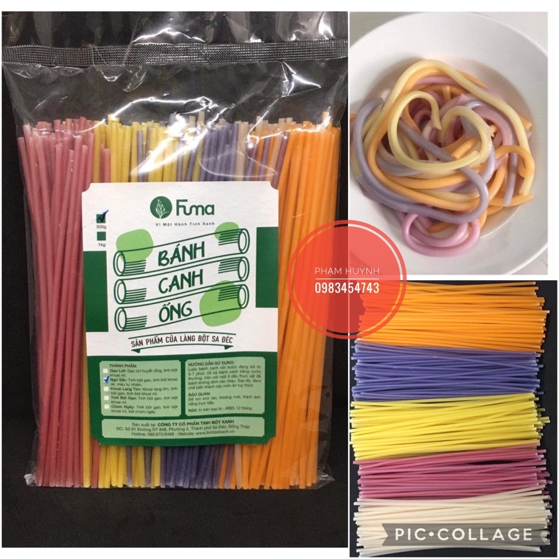 Bánh canh ống rau củ ngũ sắc fuma 500gr