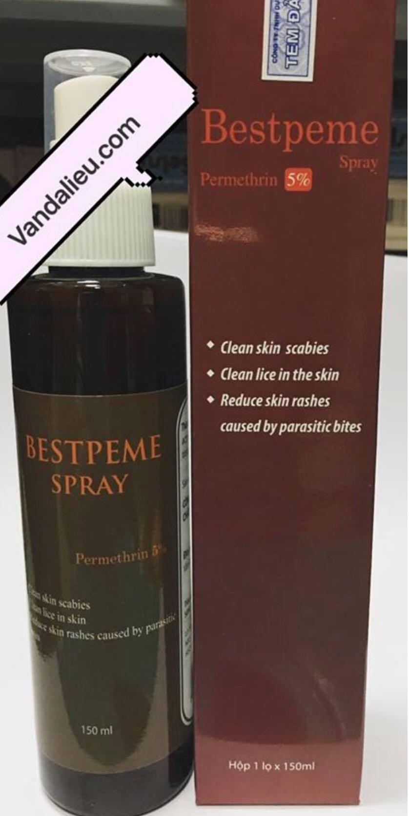 CHAI XỊT BESTPEME SPAY 150ML. PERMETHRIN 5%.