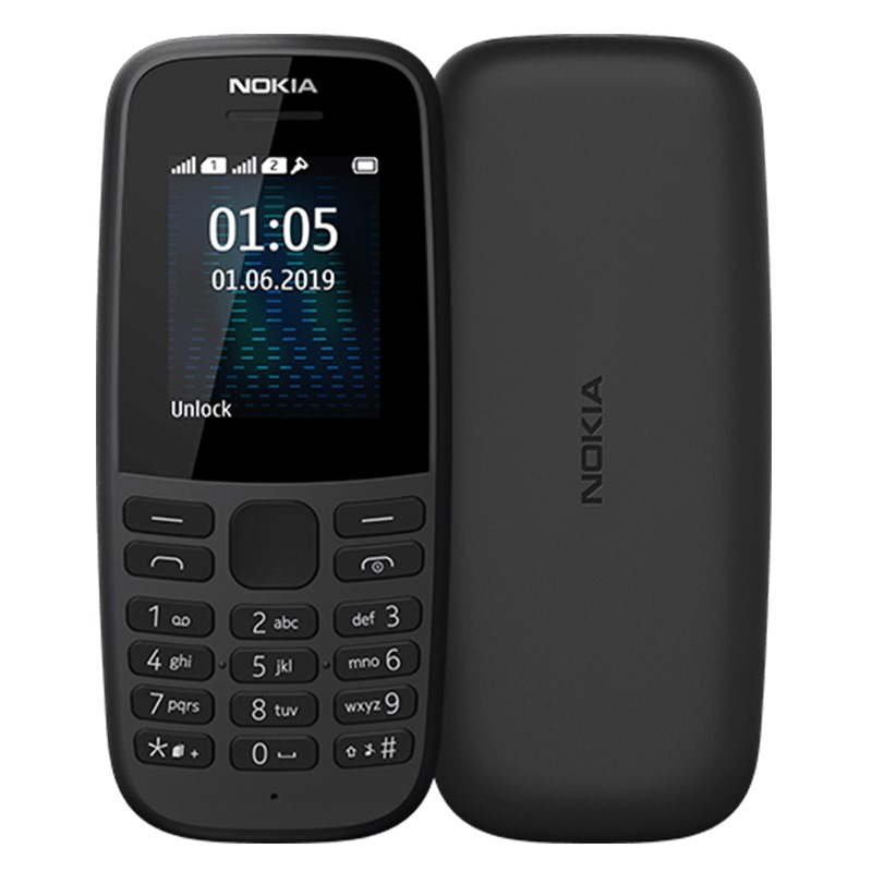 Điện Thoại Nokia 105 Dual Sim (2019) - Nguyên seal, kiểu dáng hiện đại, chức năng radio, bắt sóng siêu khỏe