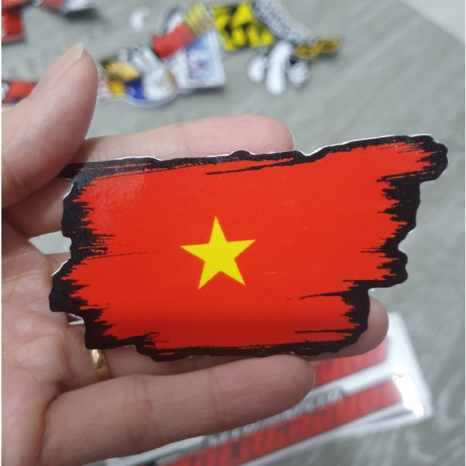 Bộ hinh dán sticker quốc dân tem Quốc Huy, lá cờ Việt Nam