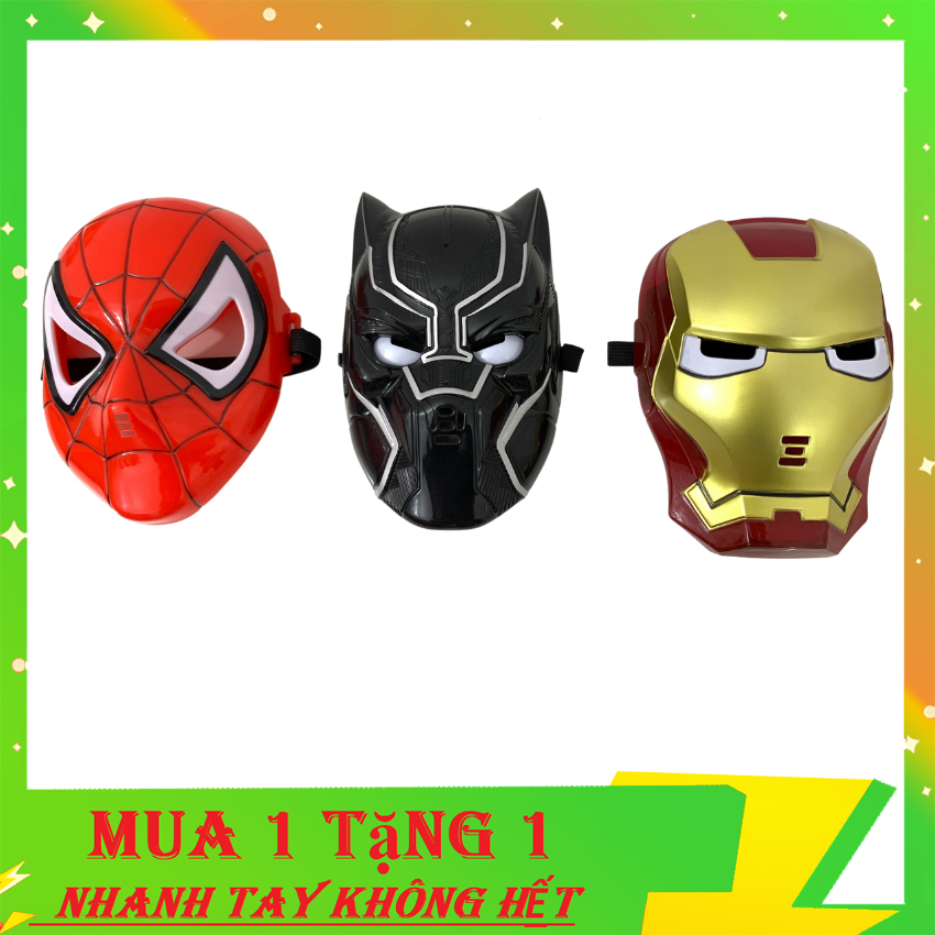Đồ Chơi Mặt Nạ Siêu Anh Hùng BIMBIMKAY Cao Cấp Có Đèn Sáng Cho Bé Hóa Trang Nhân Vật (Combo)