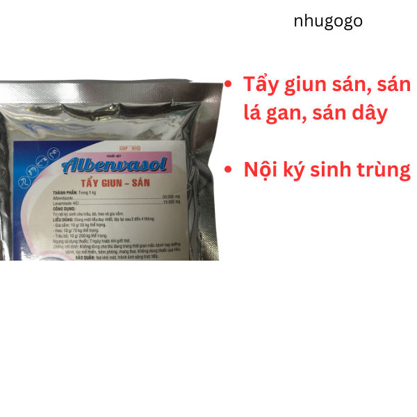 Albenvasol combo 10 gói* 100 gram tẩy giun sán