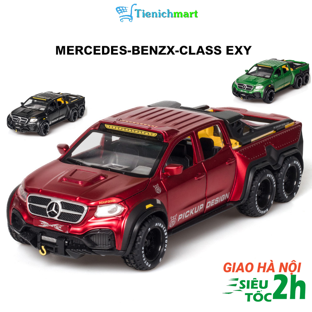 Mô hình xe kim loại mercedes benz x-class exy pickup design 6 bánh tỷ lệ 1:28