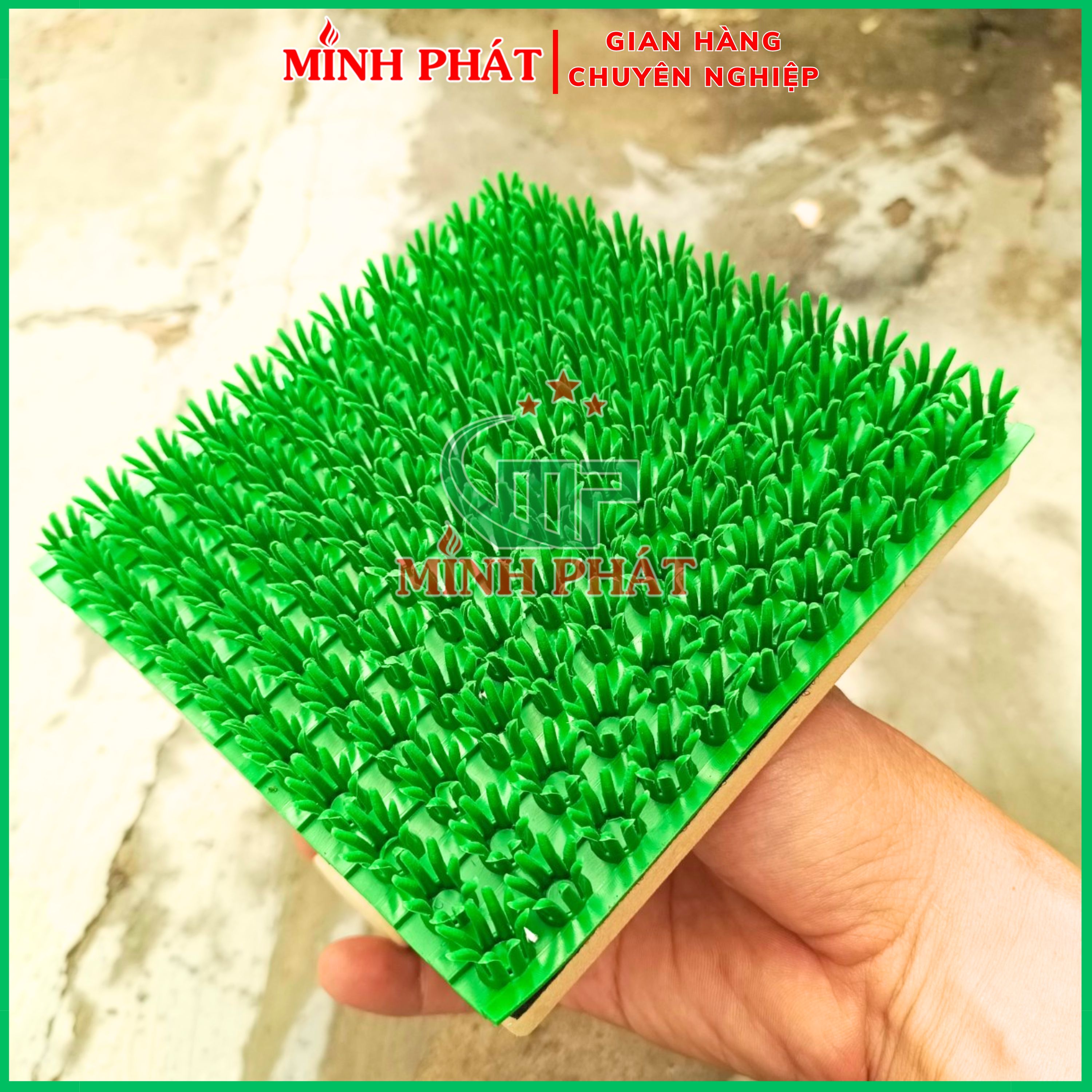 Cỏ gai cao su xướt hiệu ứng sơn tường trang trí minh phát