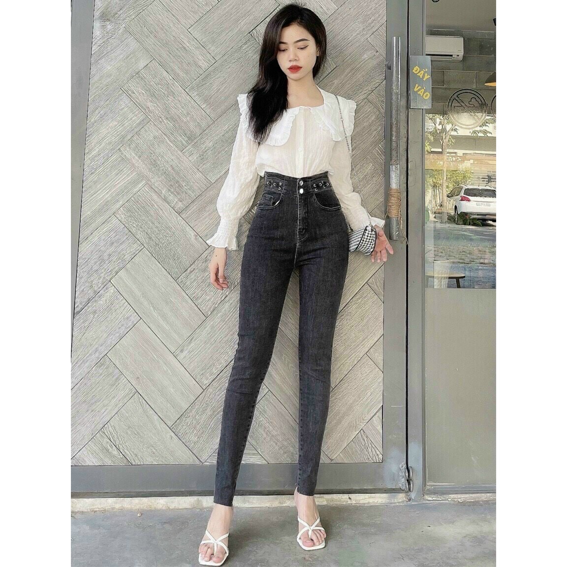 [Hoàn Tiền 15%] [HCM]Quần Jean Nữ Lưng Cao Cực Tôn Dáng