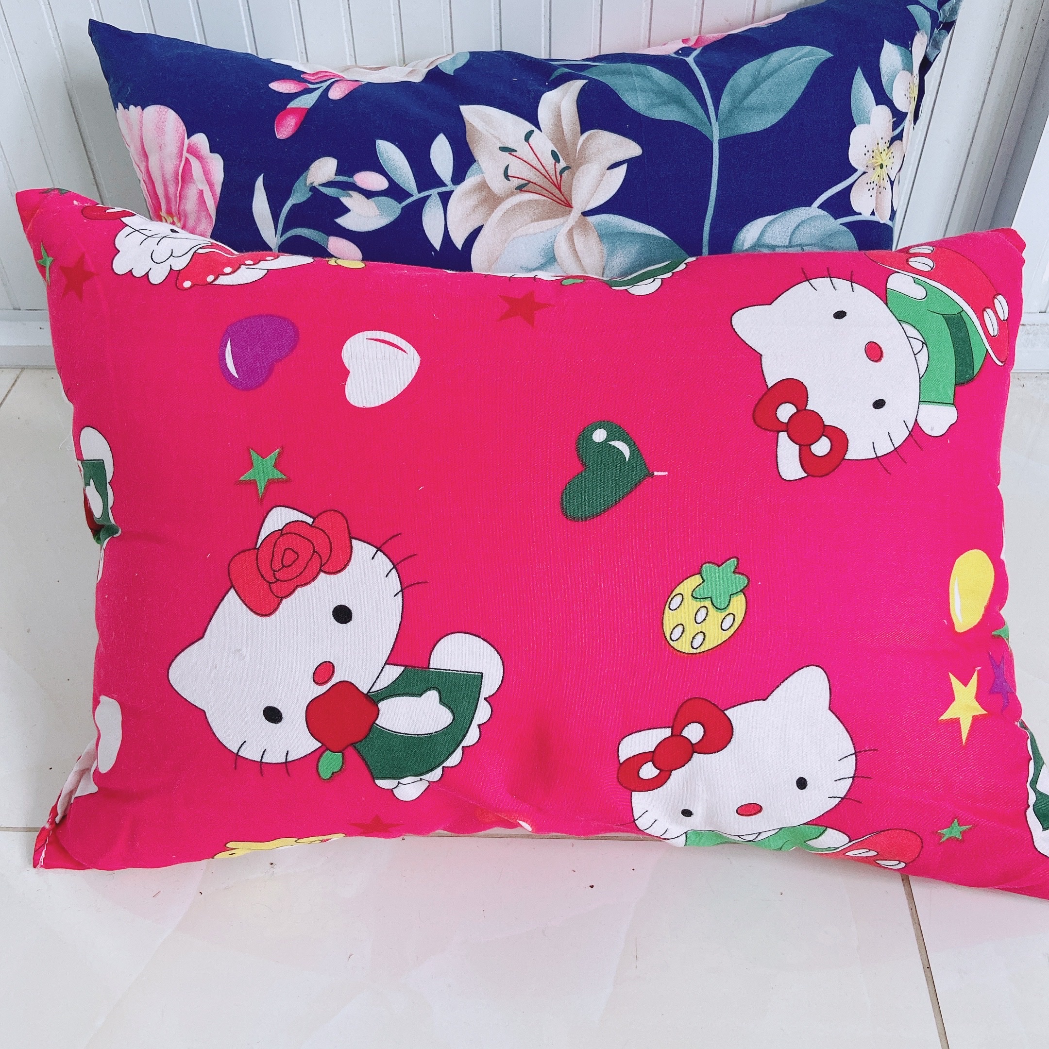 Gối nằm gòn em bé 30x40cm có sẵn vỏ gối