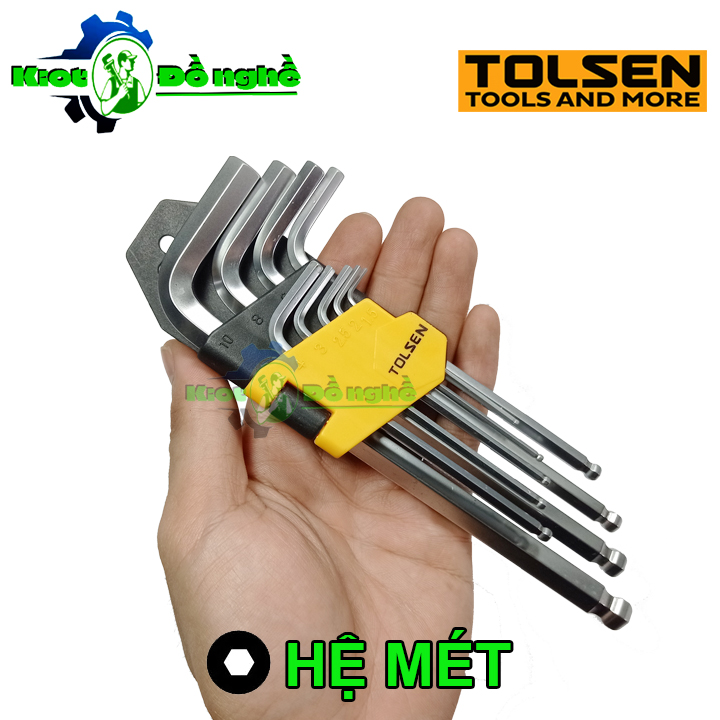 Bộ lục giác ngắn tolsen 20053-khóa lục giác 9 chi tiết - kiot đồ nghề