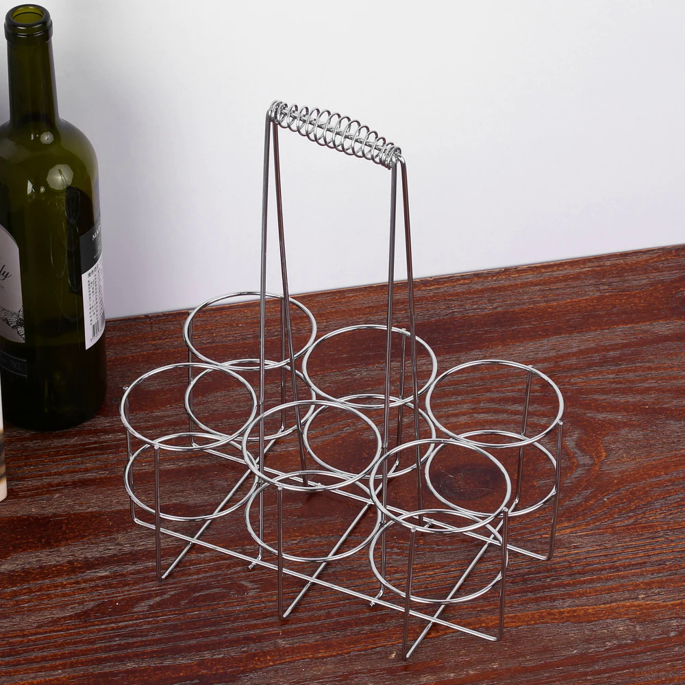 6 chai bia chủ Đảng bia giỏ Giá  Caddy đứng cho BBQ khách sạn bar  bia chai