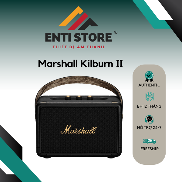Loa bluetooth không dây marshall kilburn ii - công suất 36w full box nguyên seal - bh 12 tháng