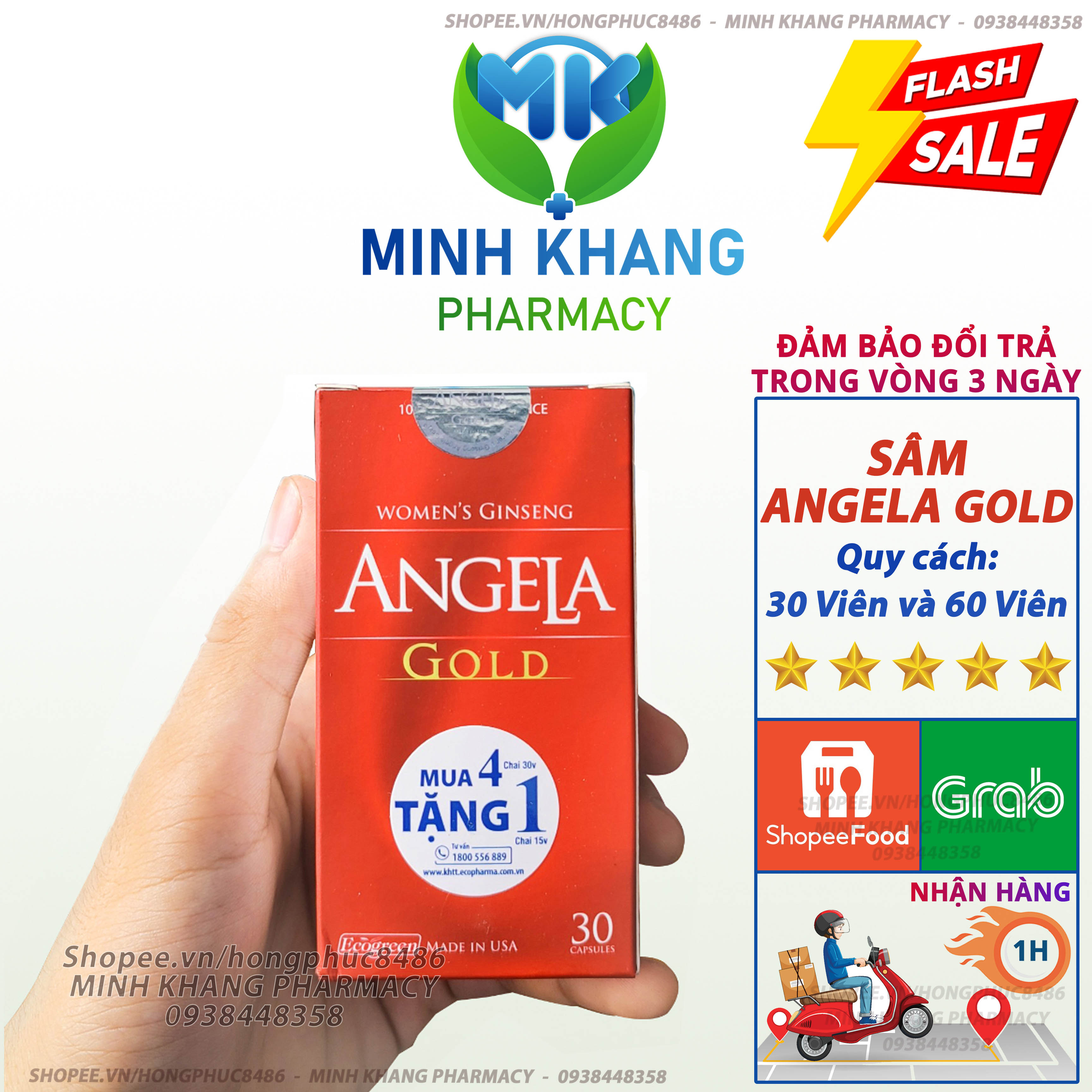 Sâm angela gold 30 viên và 60 viên