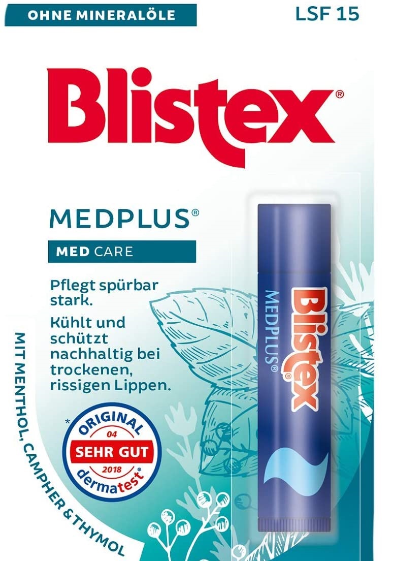 Blistex MedPlus - Ống son dưỡng môi dành cho môi khô, nứt & nẻ - Hàng mua tại Đức 100% có bill của Rossman