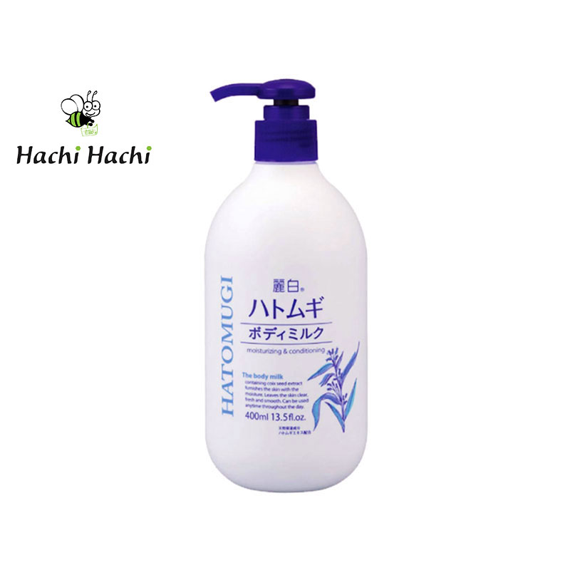 Sữa dưỡng thể hạt ý dĩ Hatomugi Kumano Yushi 400ml da sáng mịn màng -