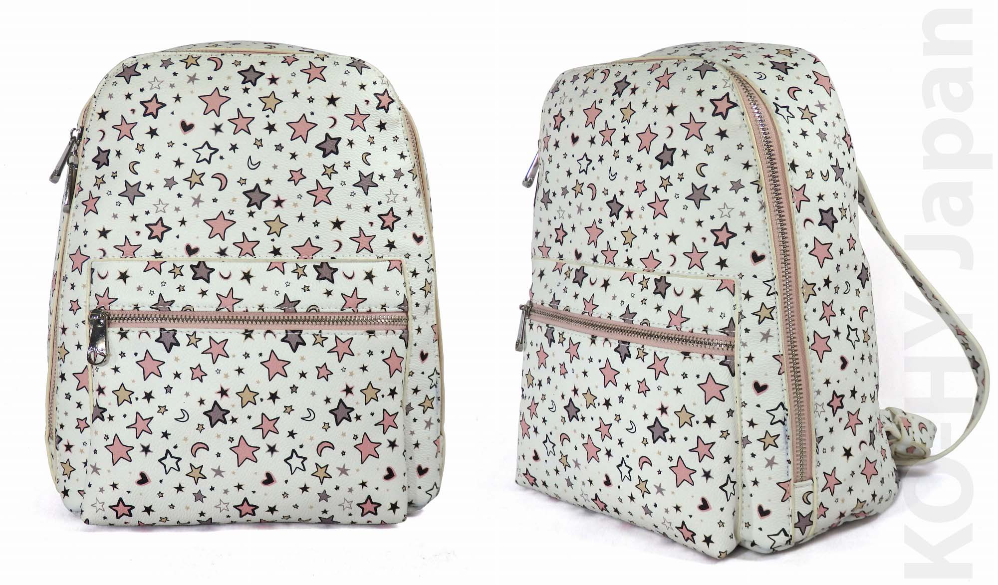 Balo thời trang PARFOIS Star pattern backpack-white