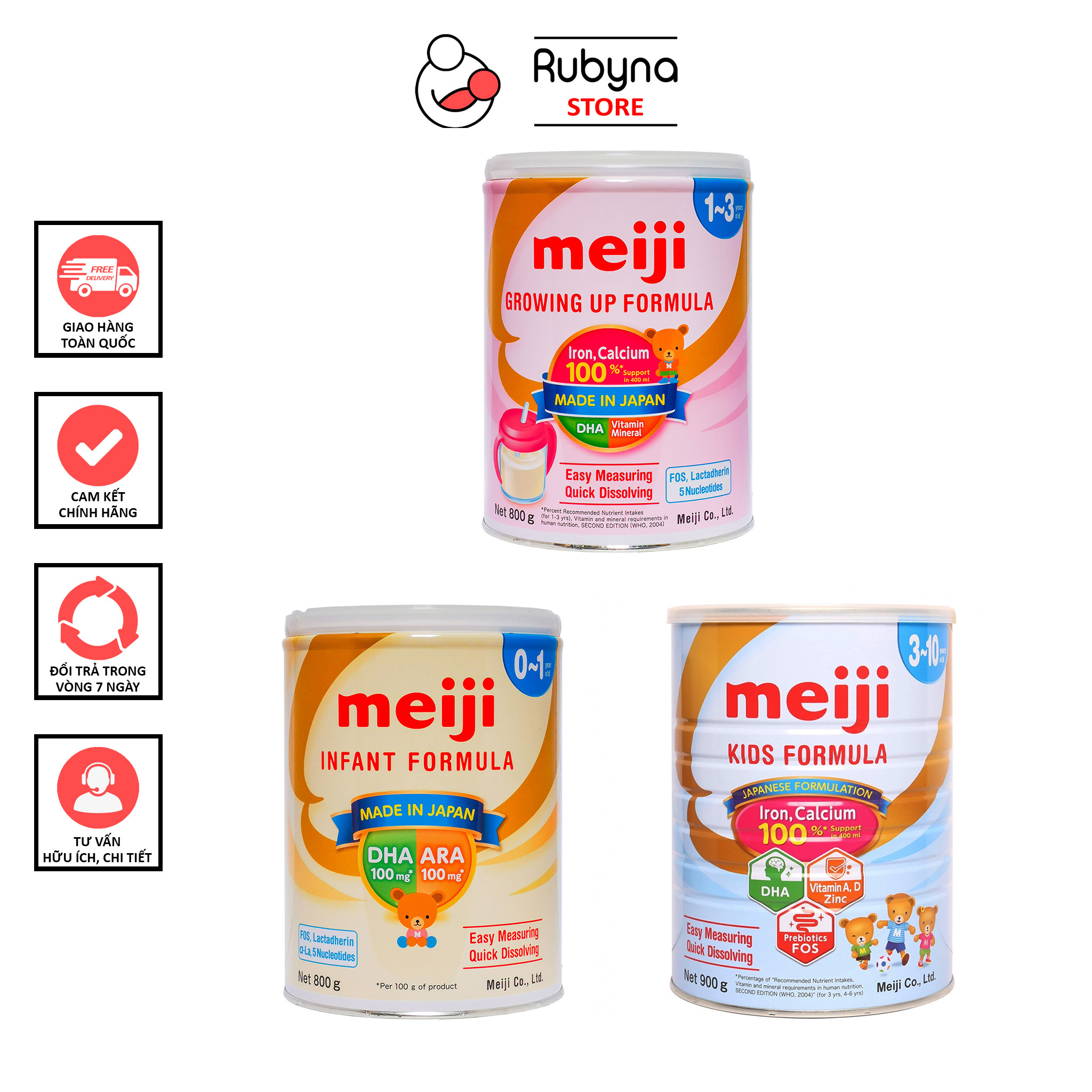 Sữa bột meiji infant/growing up formula 800g - meiji kids formula 900g