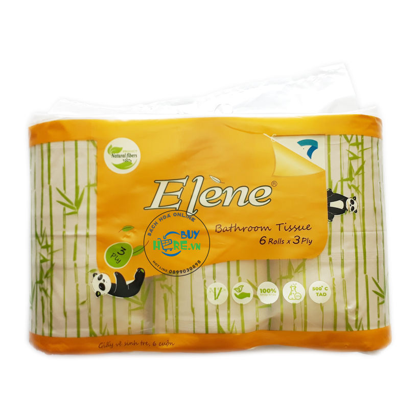 [Chính hãng] Giấy Vệ Sinh Elène Tre 6 Cuộn 3 lớp Cao Cấp Có Lõi [Ảnh thật]