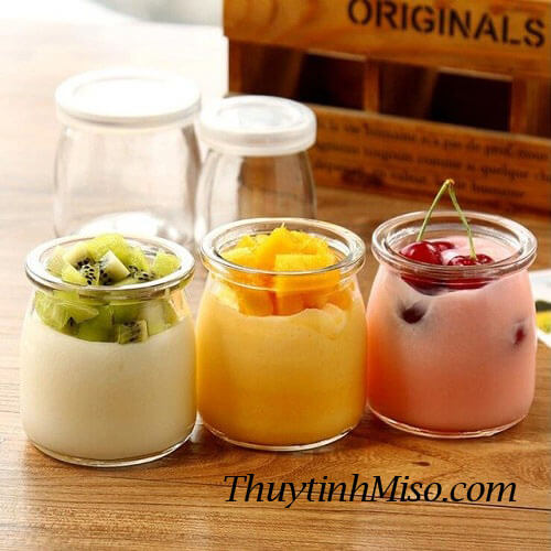 Hộp 12 hũ thủy tinh 100ml làm sữa chua, caramel, pudding tại nhà
