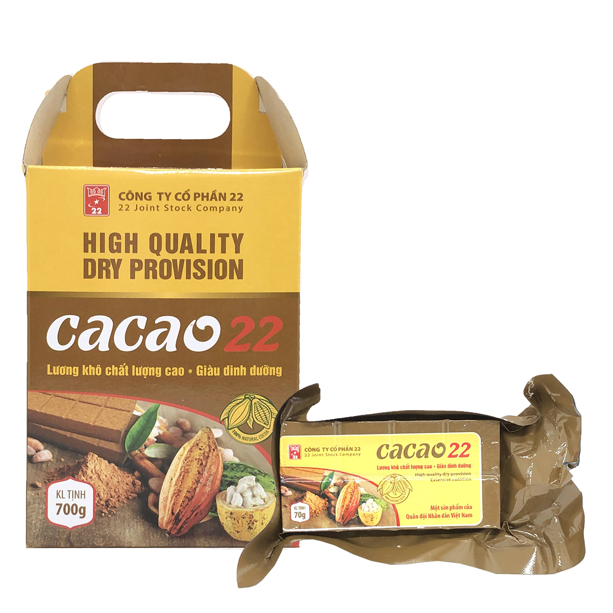 [HCM]Lương khô Cacao - Công ty 22 - 700g/hộp