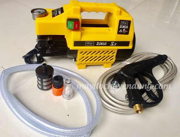 Máy bơm rửa xe zukui s2/s3 2000w - máy rửa xe zukui s3 công suất 2000w - máy xịt rửa cao áp 2000w ruột đồng bảo hành 12 tháng - máy rửa xe chất lượng tốt