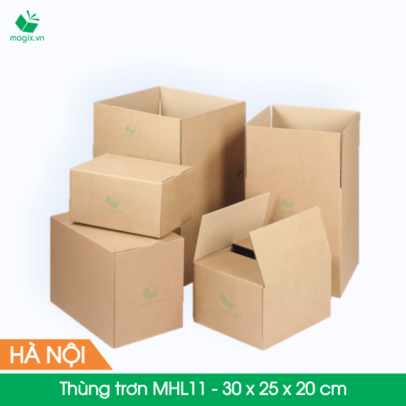 MHL11 - 30x25x20 cm - 20 Thùng hộp carton trơn