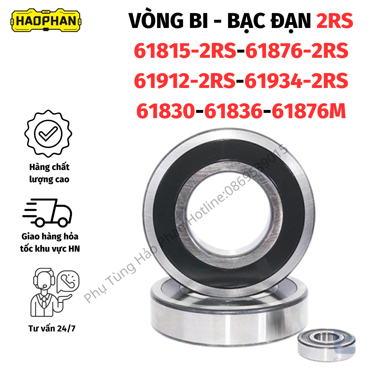 Vòng bi bạc đạn vòng bi 61815 2RS61876 2RS 61912 2RS61934 2RS 61830 61836 61876 M đủ mã