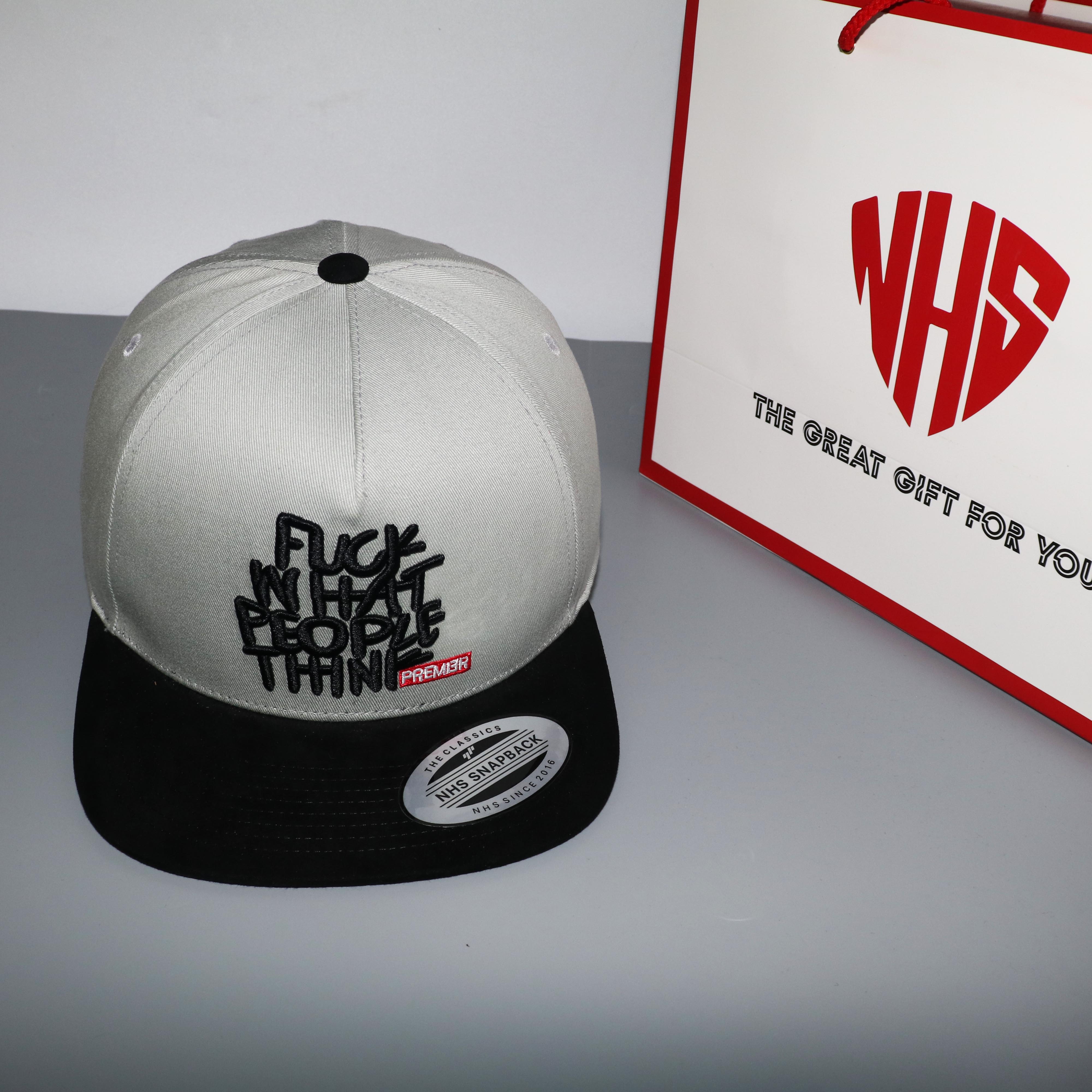 Nón snapback nhs fw002 mặc kệ người ta nghĩ grey .
