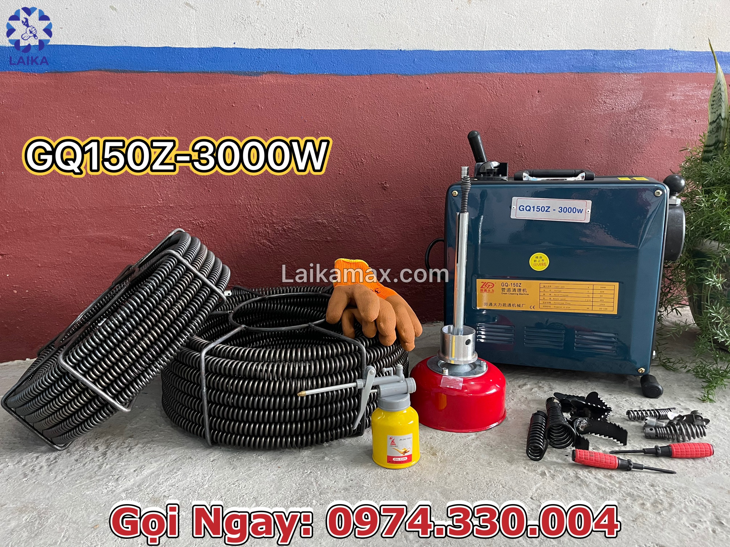 Máy thông cống gq150z công suất 3000w máy sử dụng 3 loại dây phi 10 , 16 , 22 gọi: 0974.330.004 để tôi tư vấn cho bạn