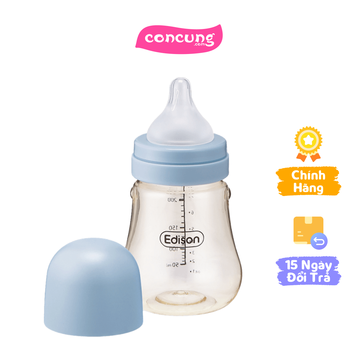 Bình sữa Edison PPSU 240ml (xanh)