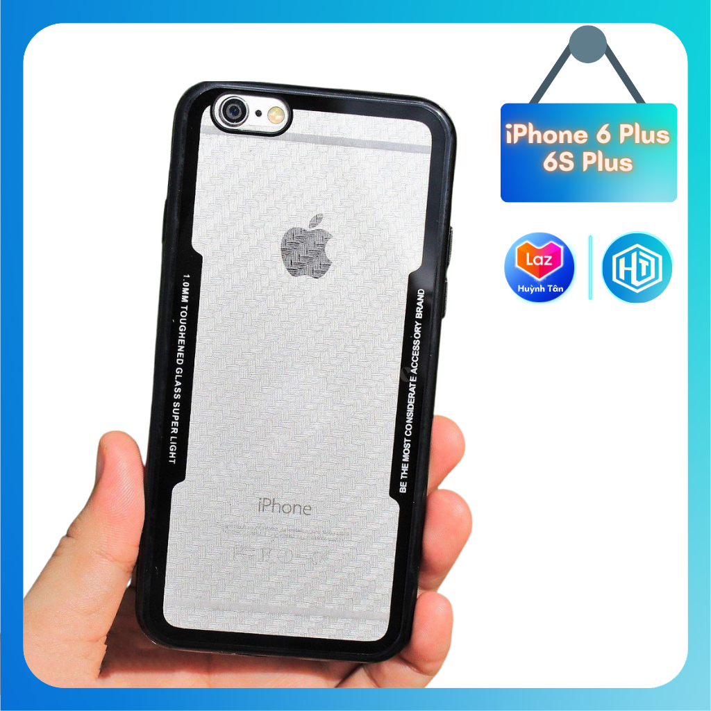 Ốp lưng iphone 6 plus iphone 6s plus nhựa trong suốt viền màu Super Light