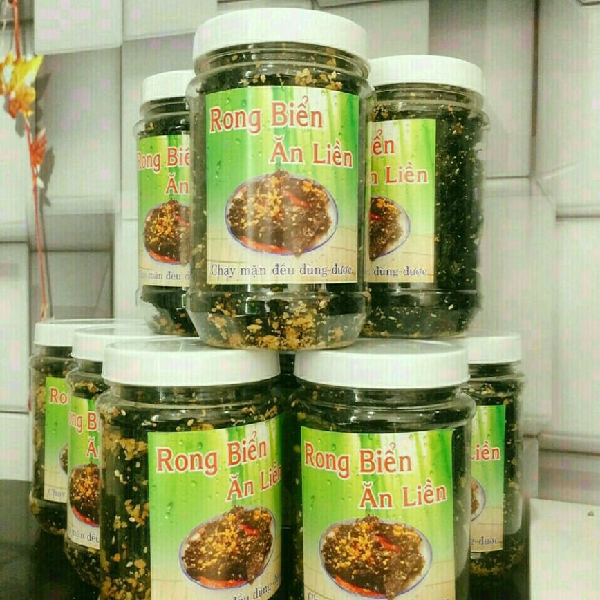 ( GIÁ SỈ ) Lốc 10 hủ rong biển cháy tỏi ăn liền, ngon, rẻ, chất lượng, đặc biệt, đặc sản việt, sỉ, dạo( 60-70g/ hủ), combo