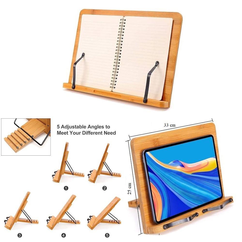 Giá đọc sách lớn, kệ ipad bằng gỗ, giá đọc kinh để bàn đa năng, kệ đọc sách cho mọi lứa tuổi