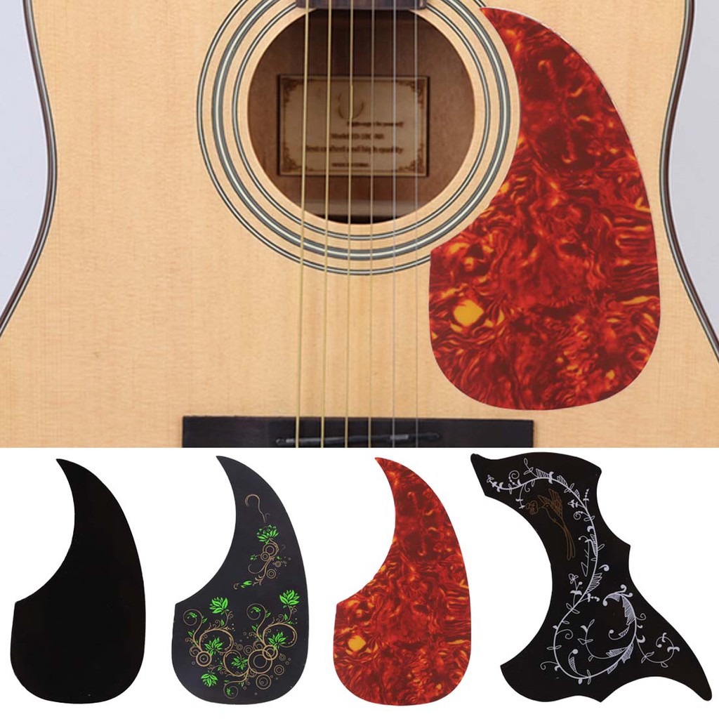 Miếng dán chống xước đàn Guitar họa tiết hoa lá, chim