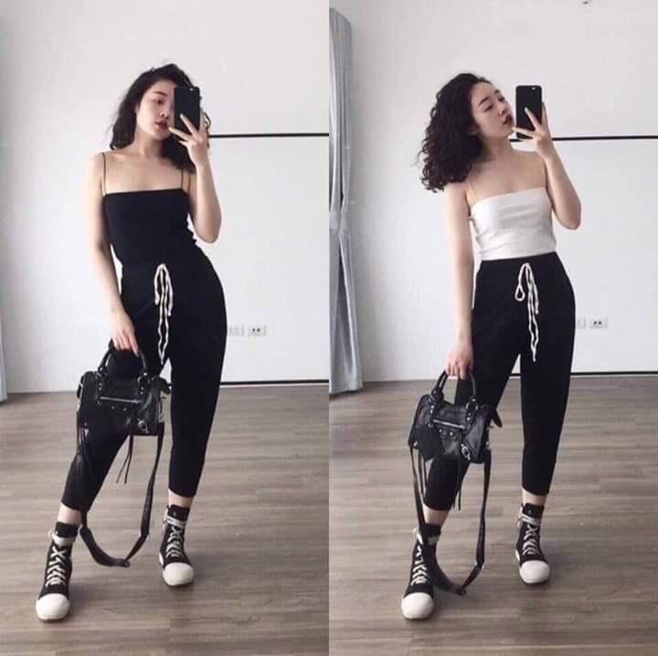 Mạnh Dũng Store 1 Áo 2 dây bún croptop vuông_có ảnh thật